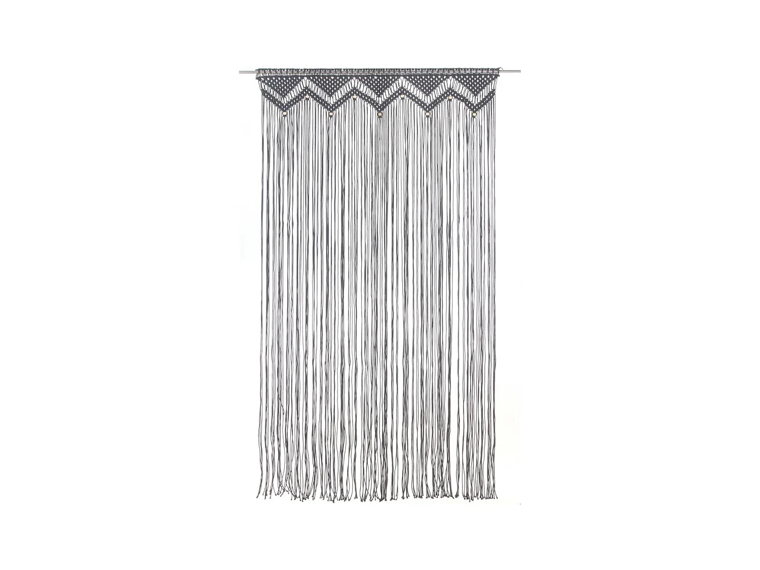 Rideau en macramé Anthracite 140x240 cm Coton