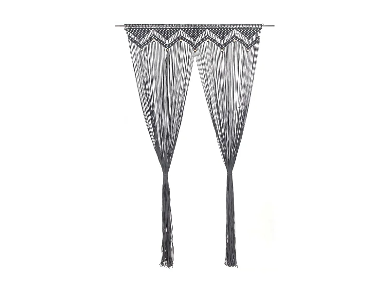 Tenda macramè Antracite 140x240 cm Cotone