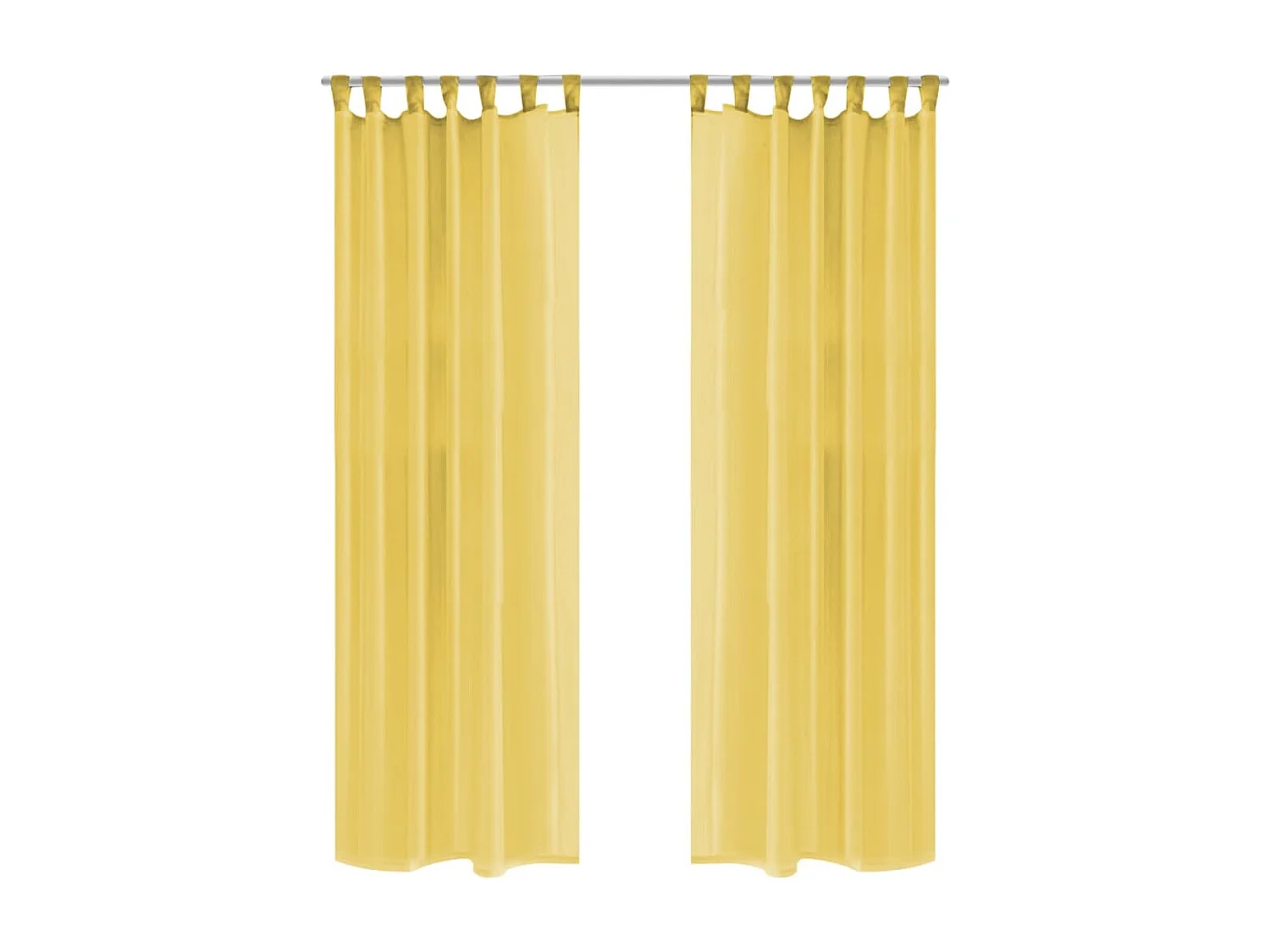 Rideau occultant 2 pcs Voile 140 x 245 cm Jaune