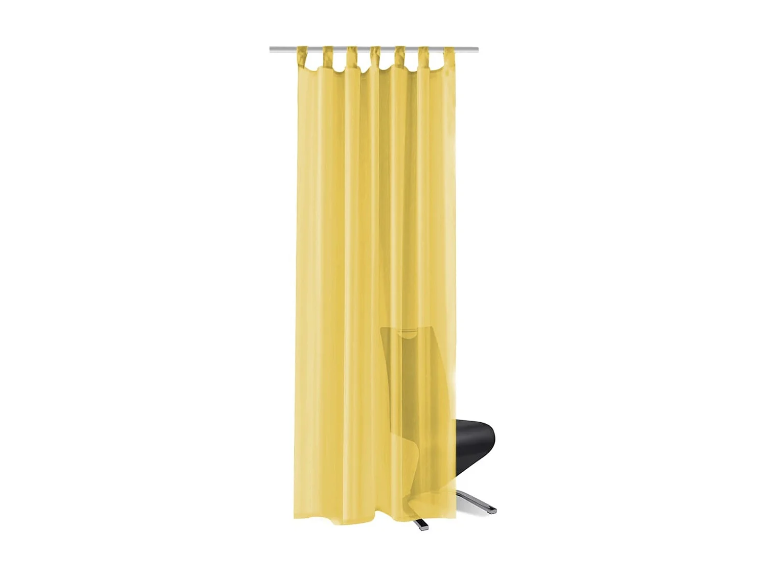 Rideau occultant 2 pcs Voile 140 x 245 cm Jaune