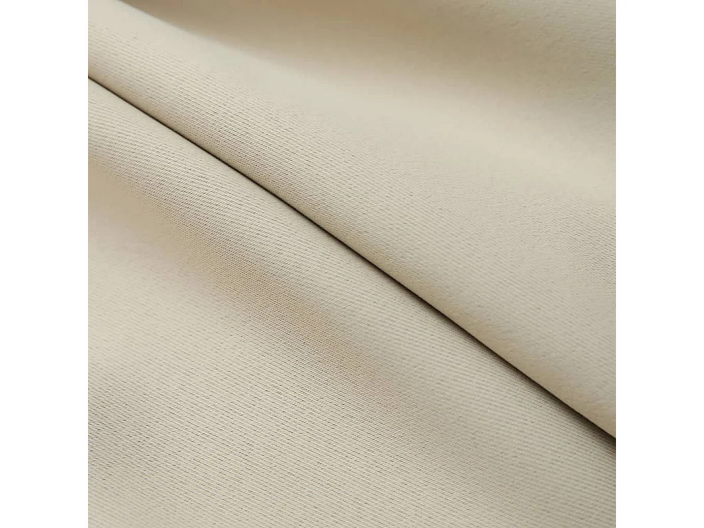 Tende oscuranti con ganci 2 pz Beige 140x225 cm