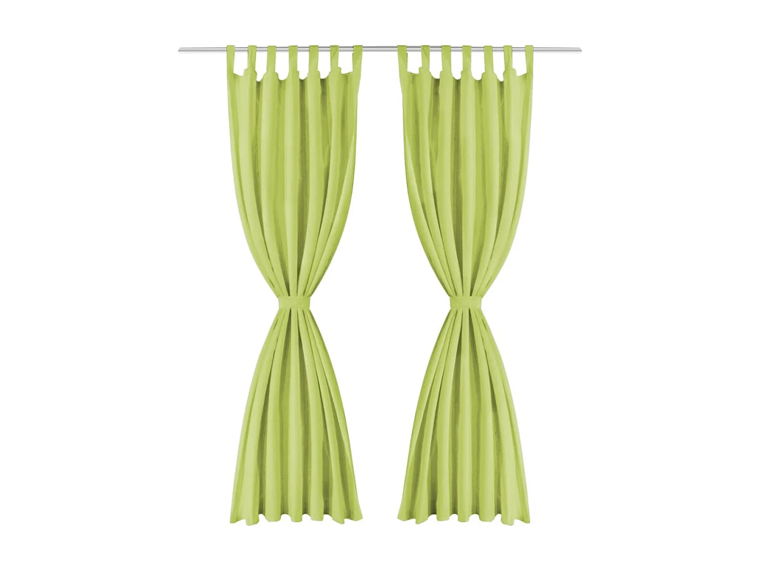 Rideau occultant avec boucles 2 pcs 140 x 175 cm Vert