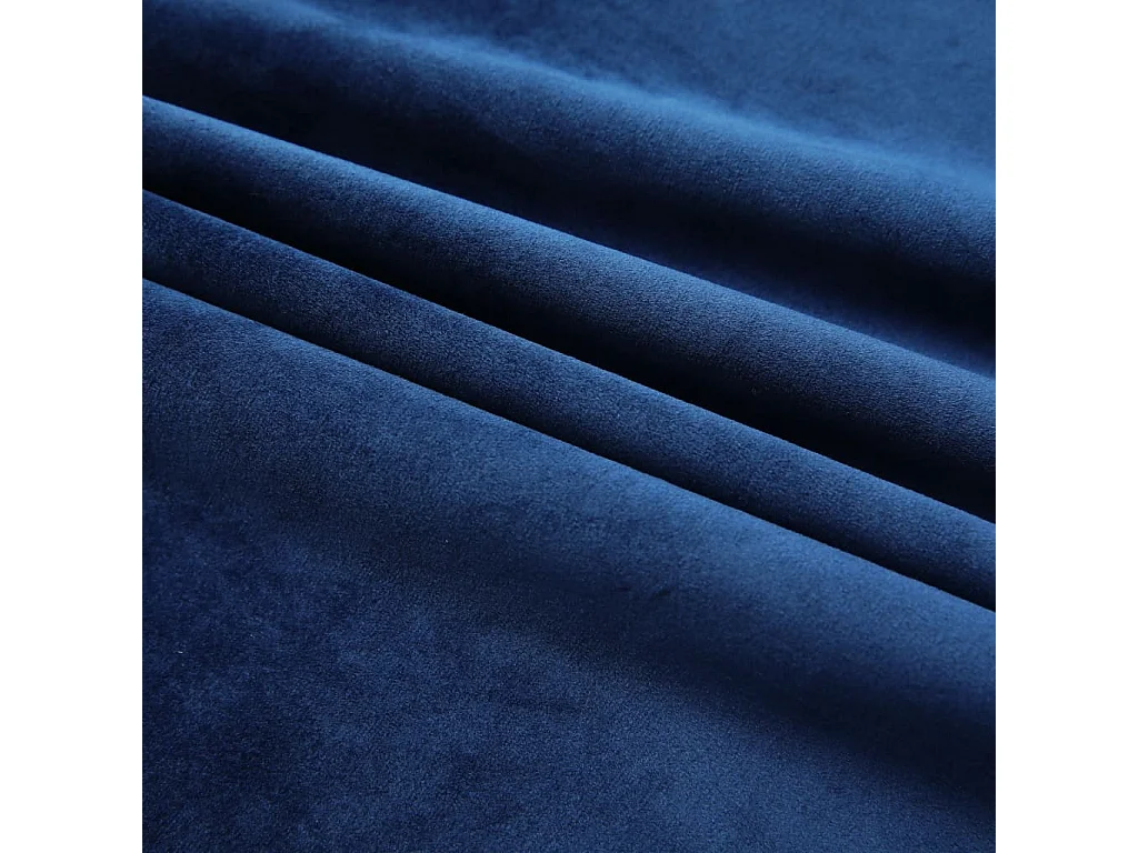Cortinas blackout e gancho 2pcs Veludo Azul escuro 140x175cm