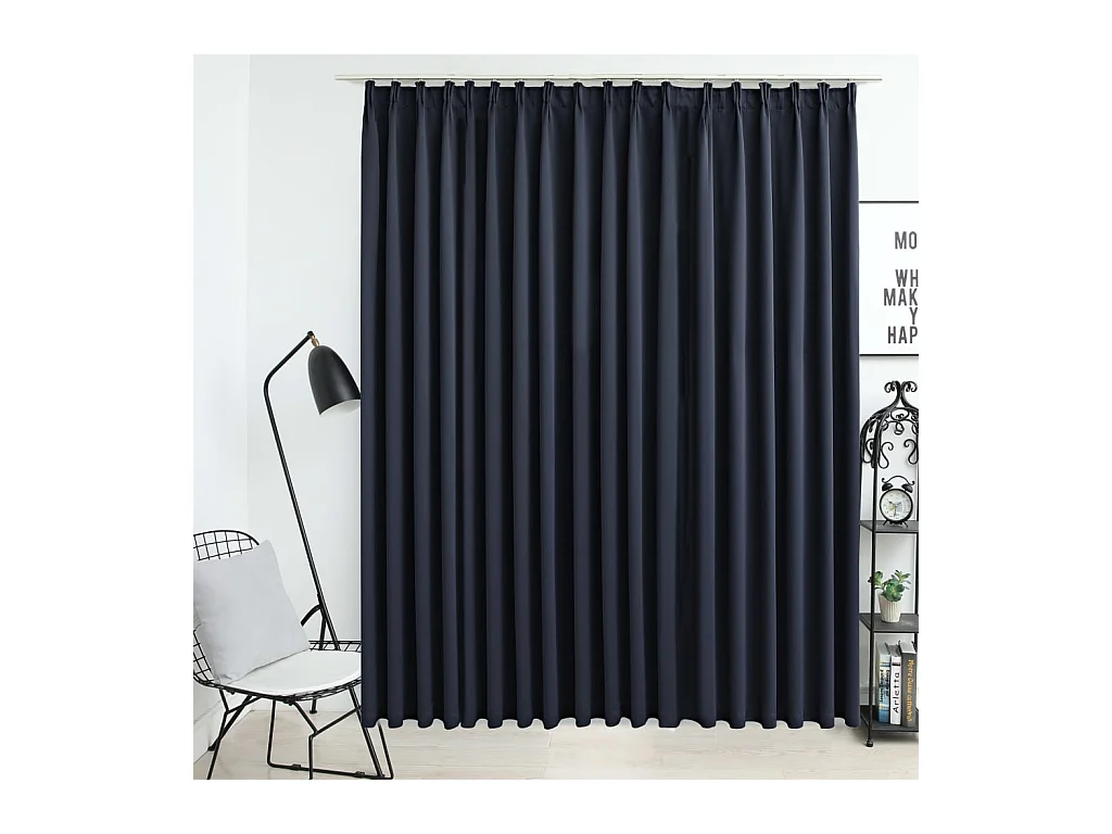 Rideau occultant avec crochets Anthracite 290x245 cm