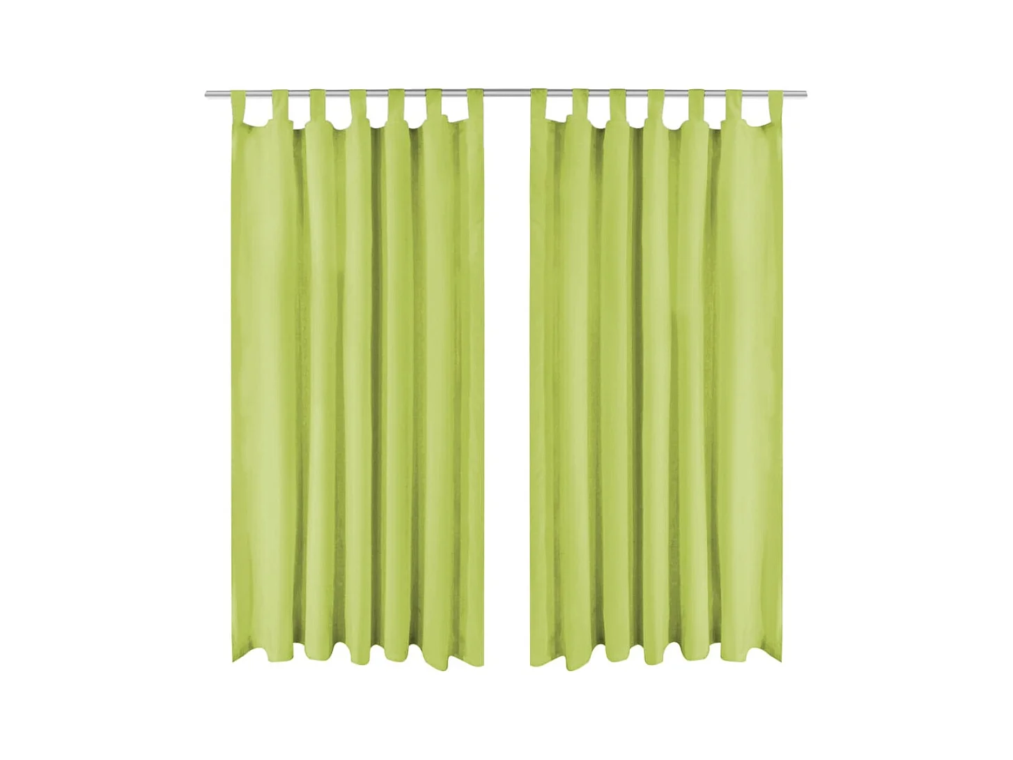 Tenda oscurante con passanti 2 pz 140 x 245 cm Verde