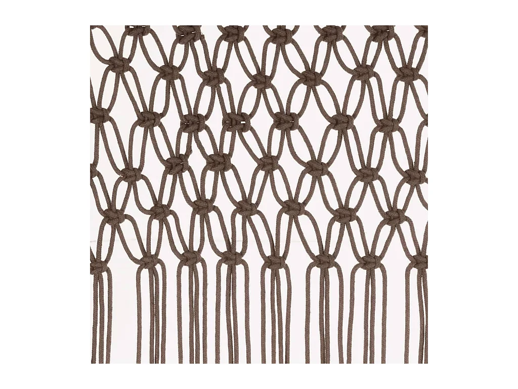 Taupefarbener Makramee-Vorhang, 140 x 240 cm, Baumwolle
