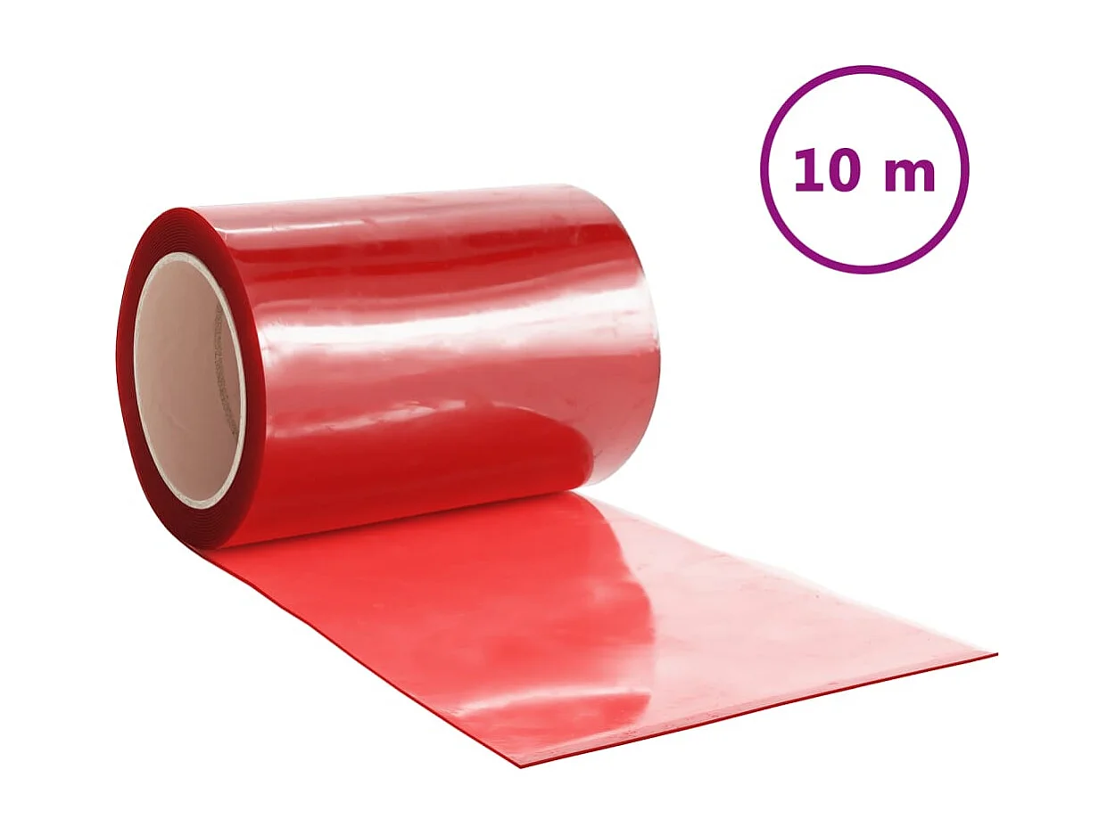 Cortina puerta roja 300 mmx2,6 mm 10 m PVC