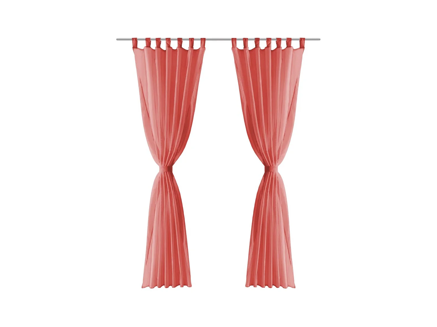 Rideau occultant 2 pcs Voile 140 x 225 cm Rouge