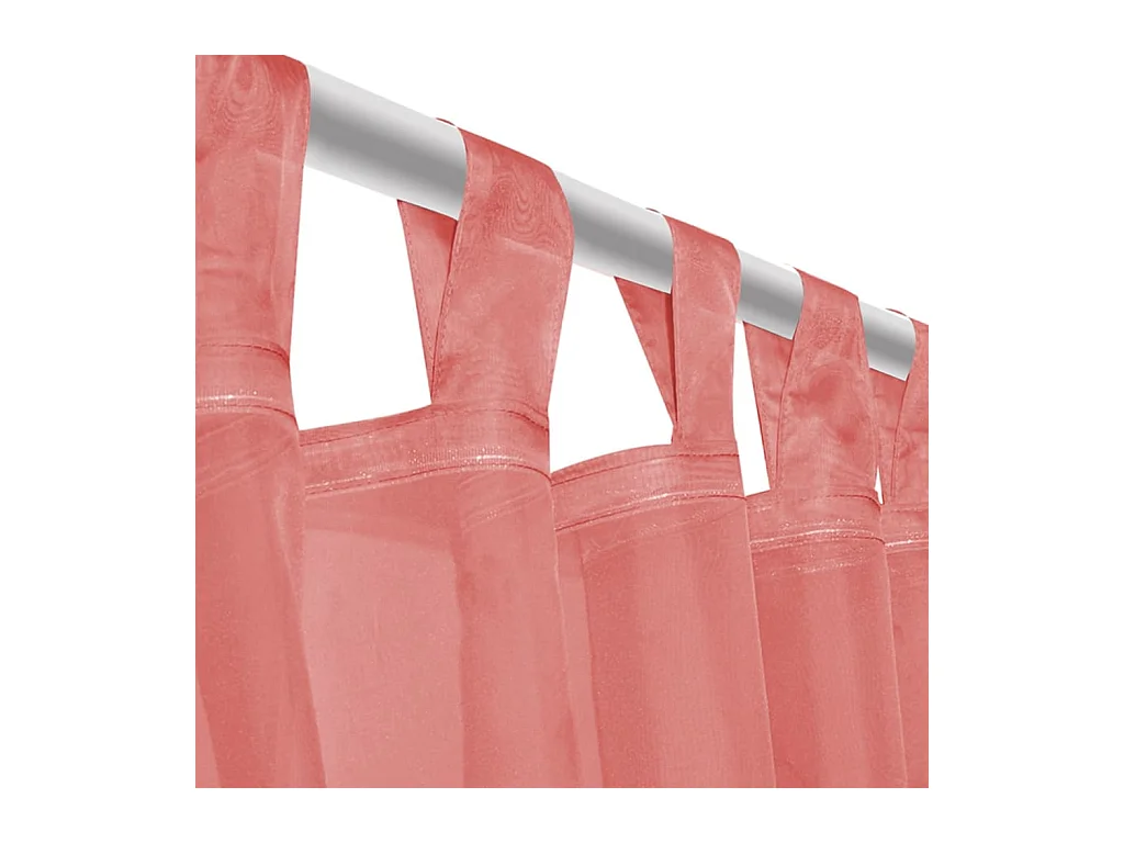 Rideau occultant 2 pcs Voile 140 x 225 cm Rouge