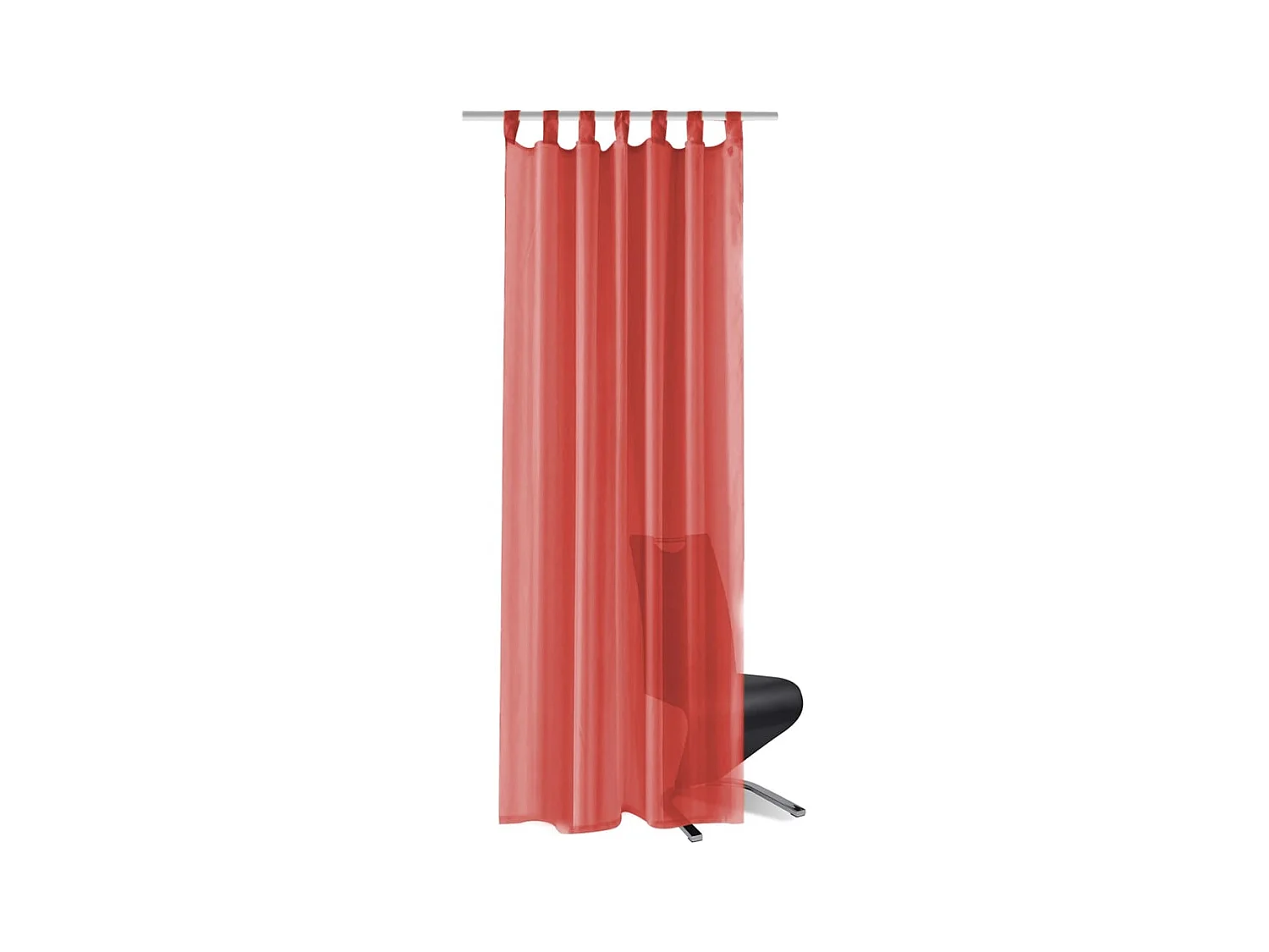 Rideau occultant 2 pcs Voile 140 x 225 cm Rouge
