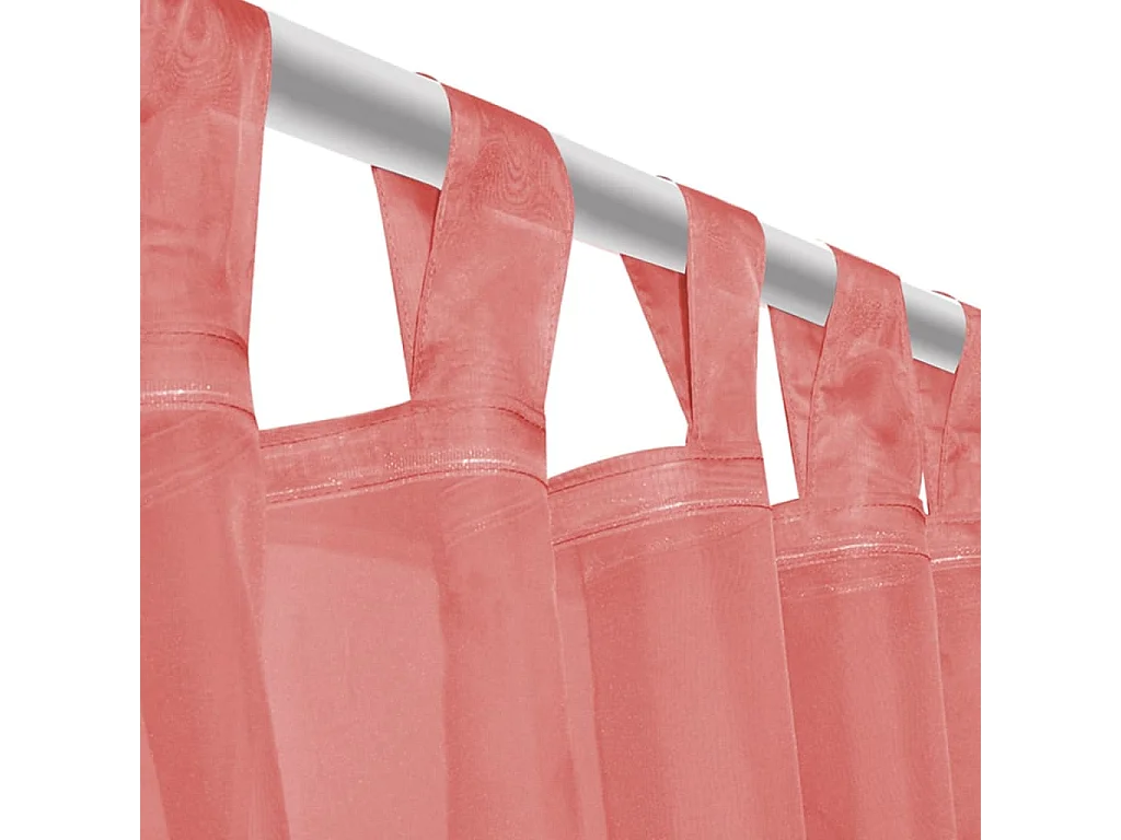 Rideau occultant 2 pcs Voile 140 x 225 cm Rouge