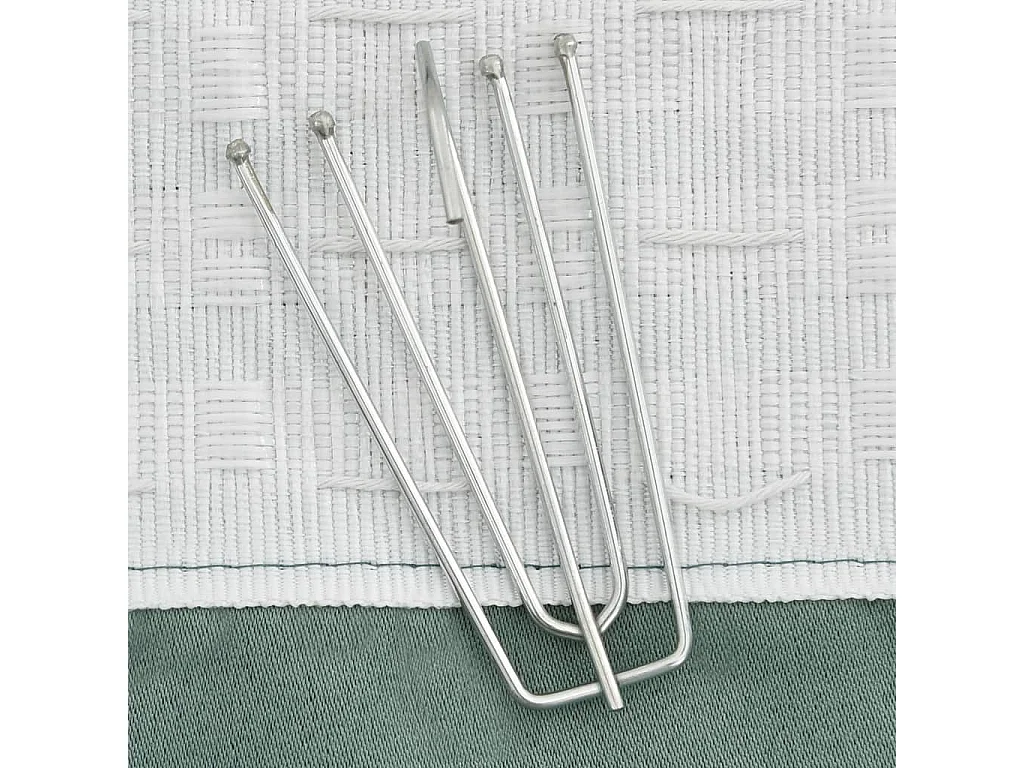 Rideaux occultants aspect lin avec crochets 2pcs Vert 140x225cm