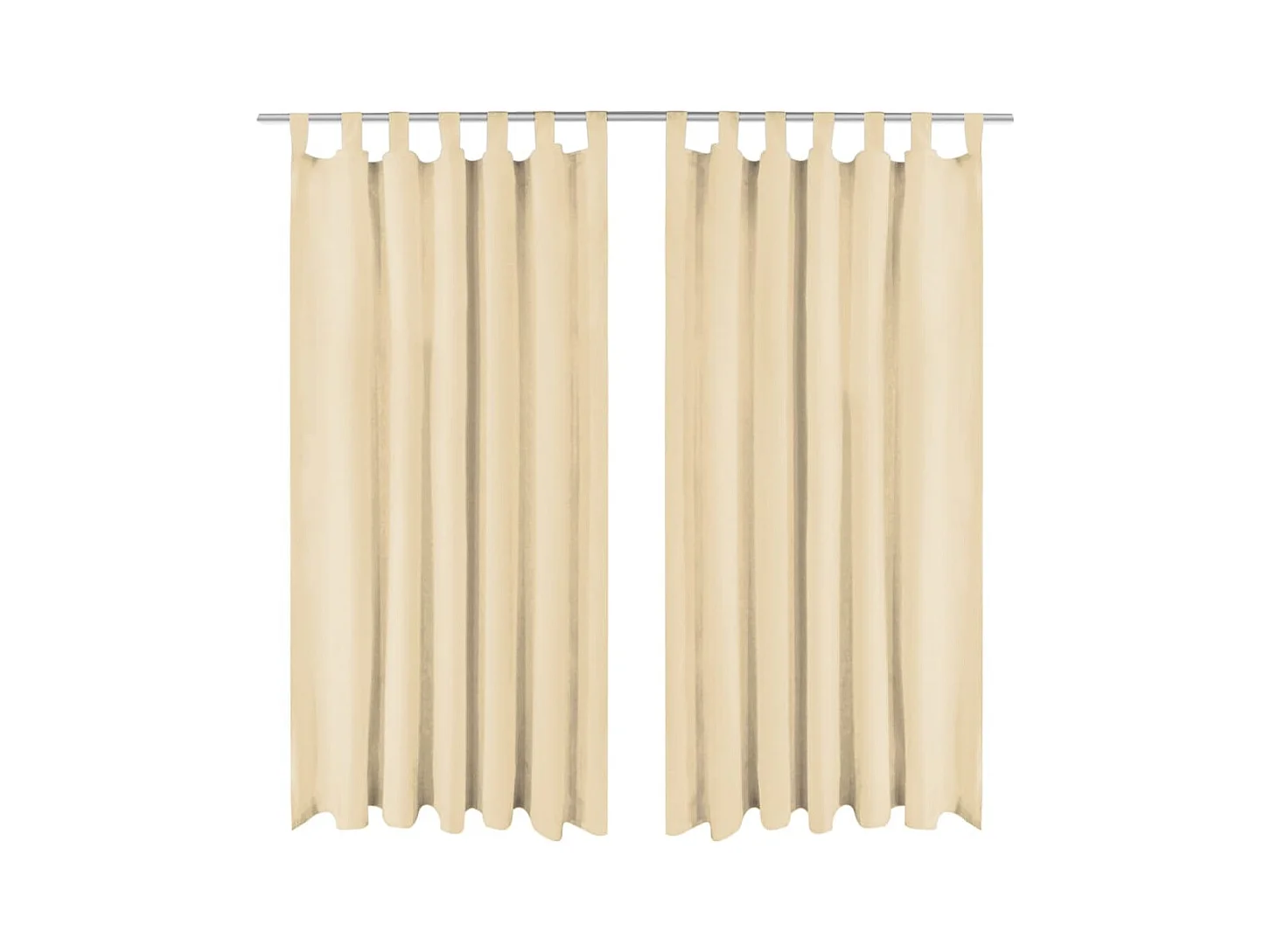 Verduisteringsgordijn met lussen 2 stuks 140 x 245 cm Beige