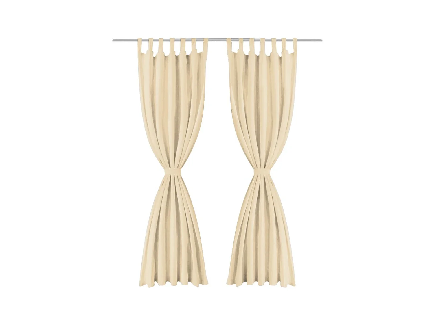 Verdunkelungsvorhang mit Schlaufen, 2 Stück, 140 x 245 cm, Beige