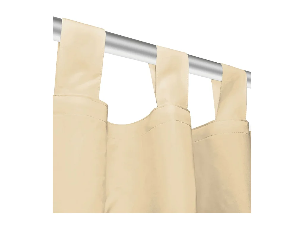 Verdunkelungsvorhang mit Schlaufen, 2 Stück, 140 x 245 cm, Beige