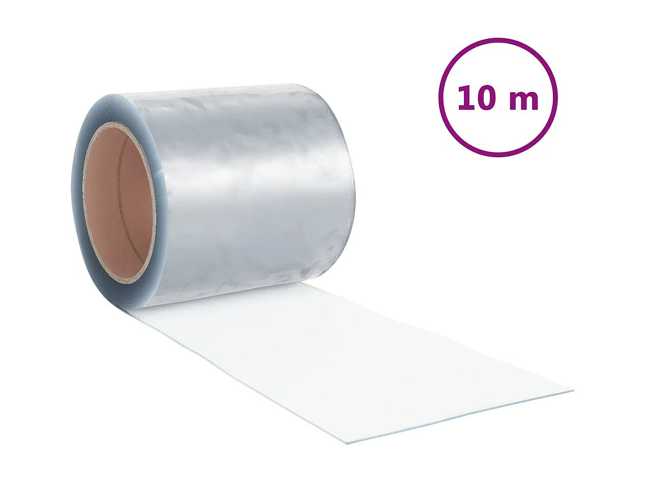 Rideau de porte transparent 200 mmx1,6 mm 10 m PVC