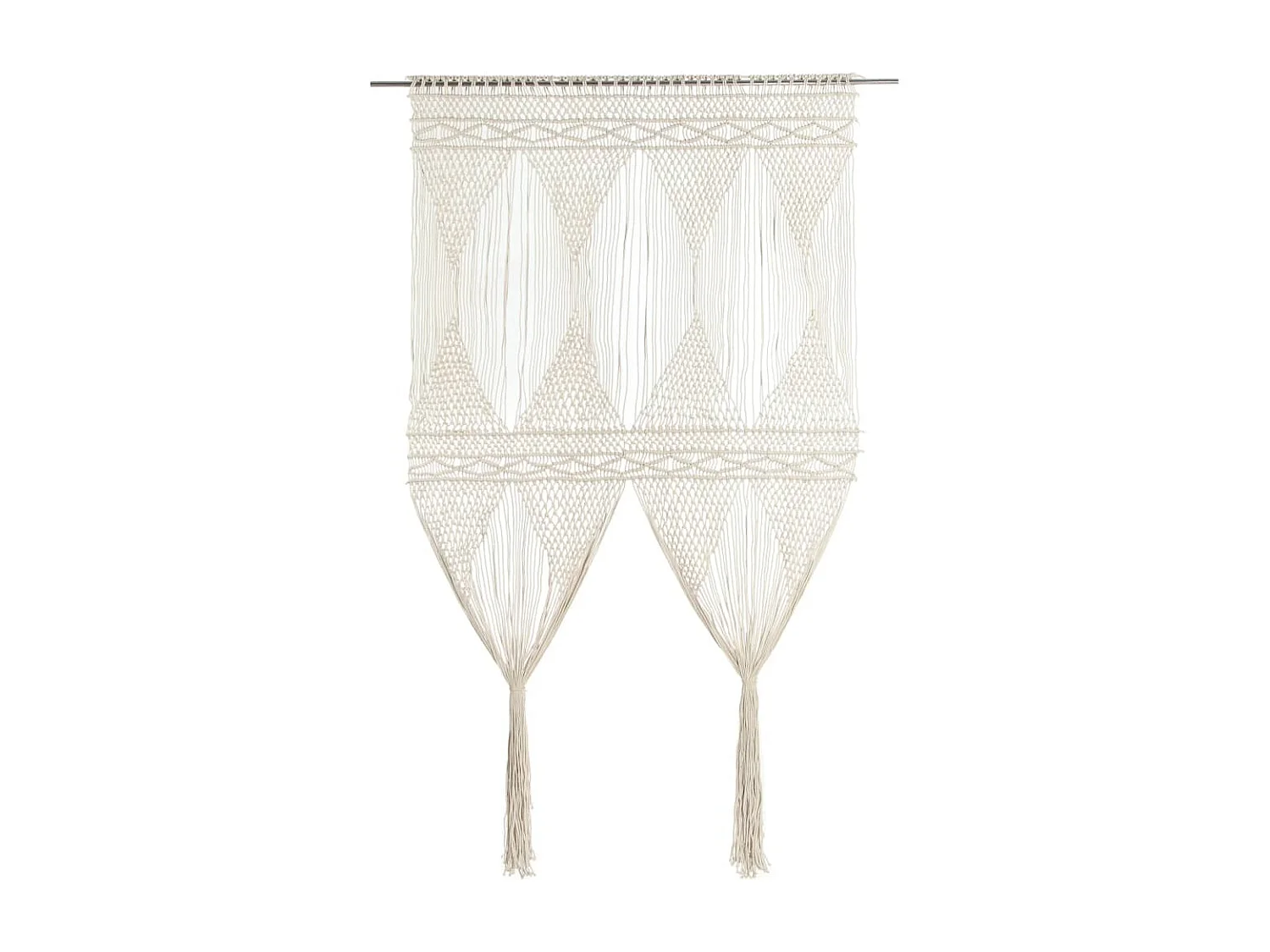 Rideau en macramé 140x240 cm Coton