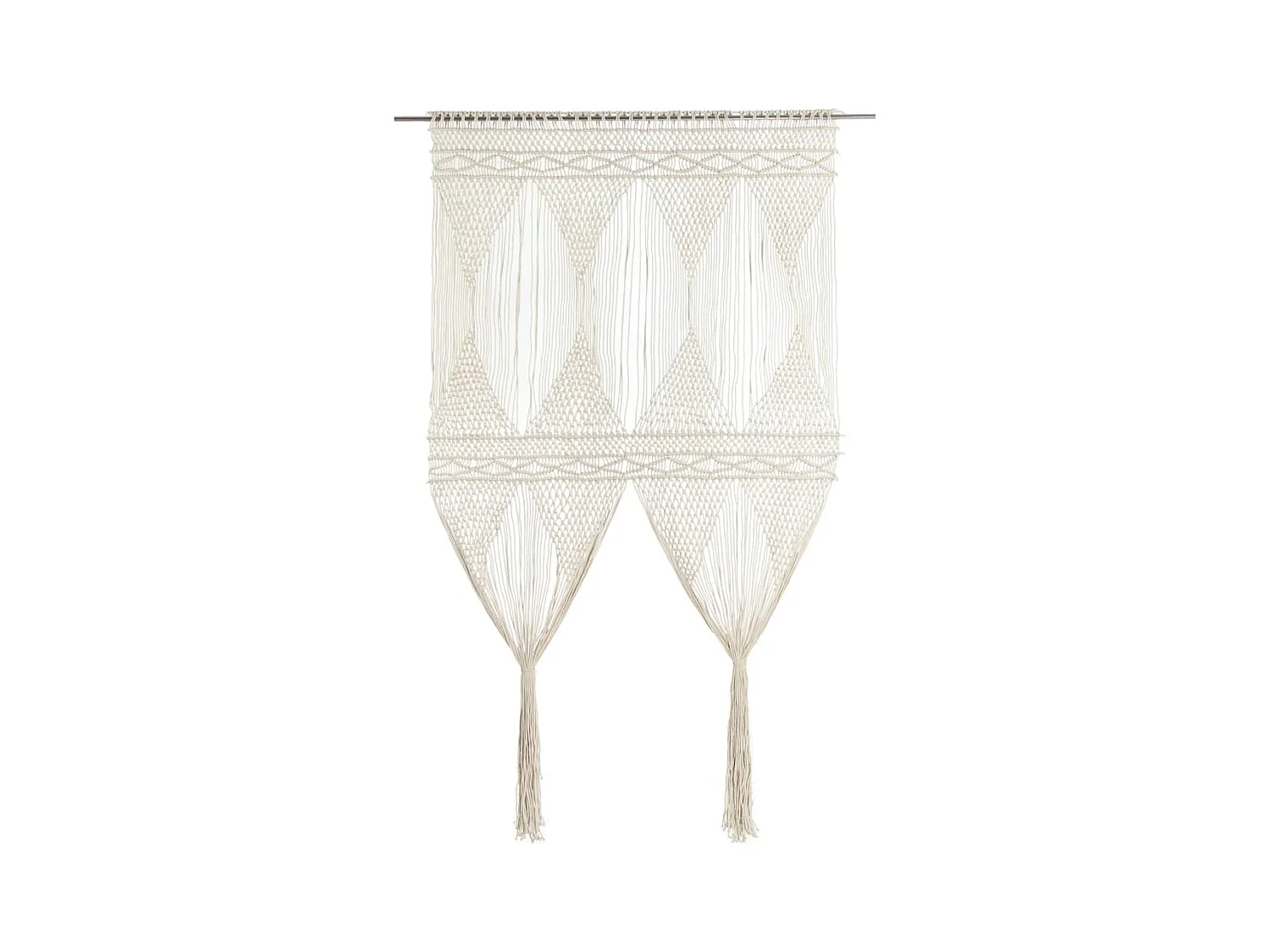 Rideau en macramé 140x240 cm Coton