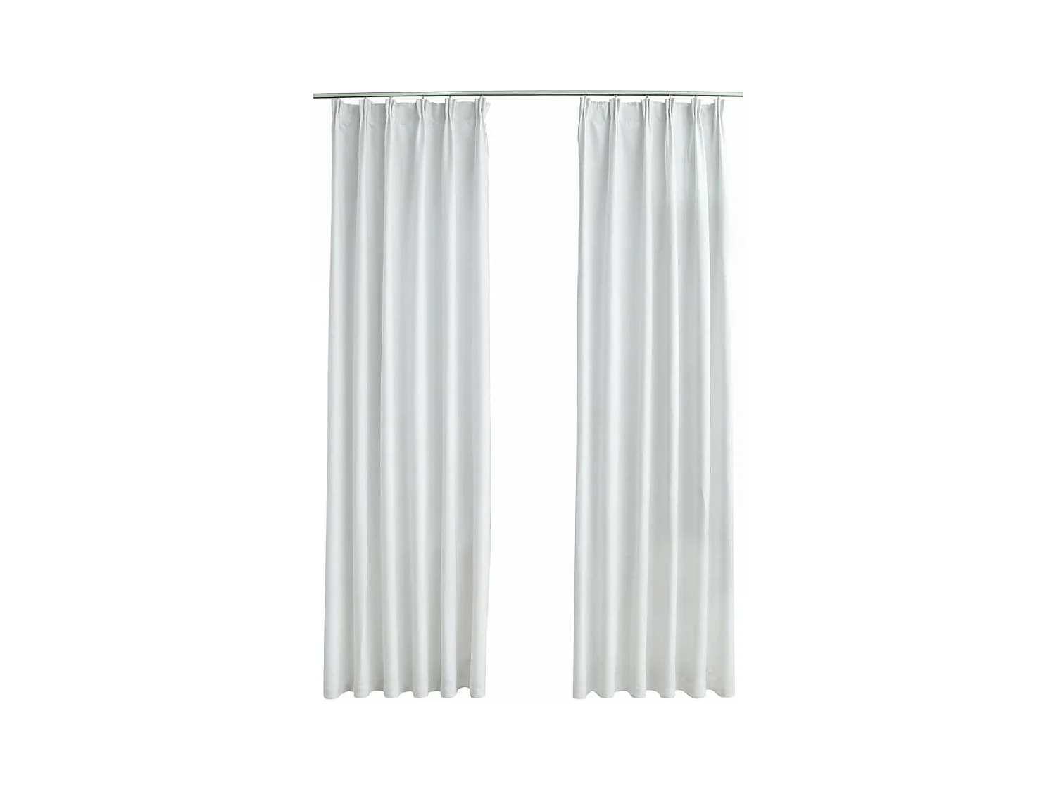 Tende oscuranti con ganci 2 pz Bianco sporco 140x175 cm