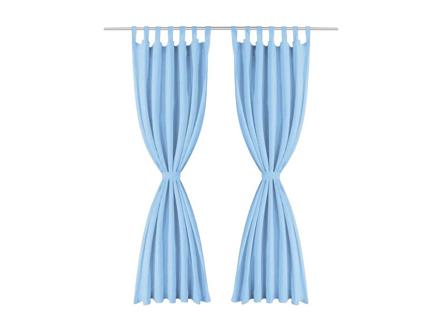 Rideau occultant avec boucles 2 pcs 140 x 225 cm Turquoise