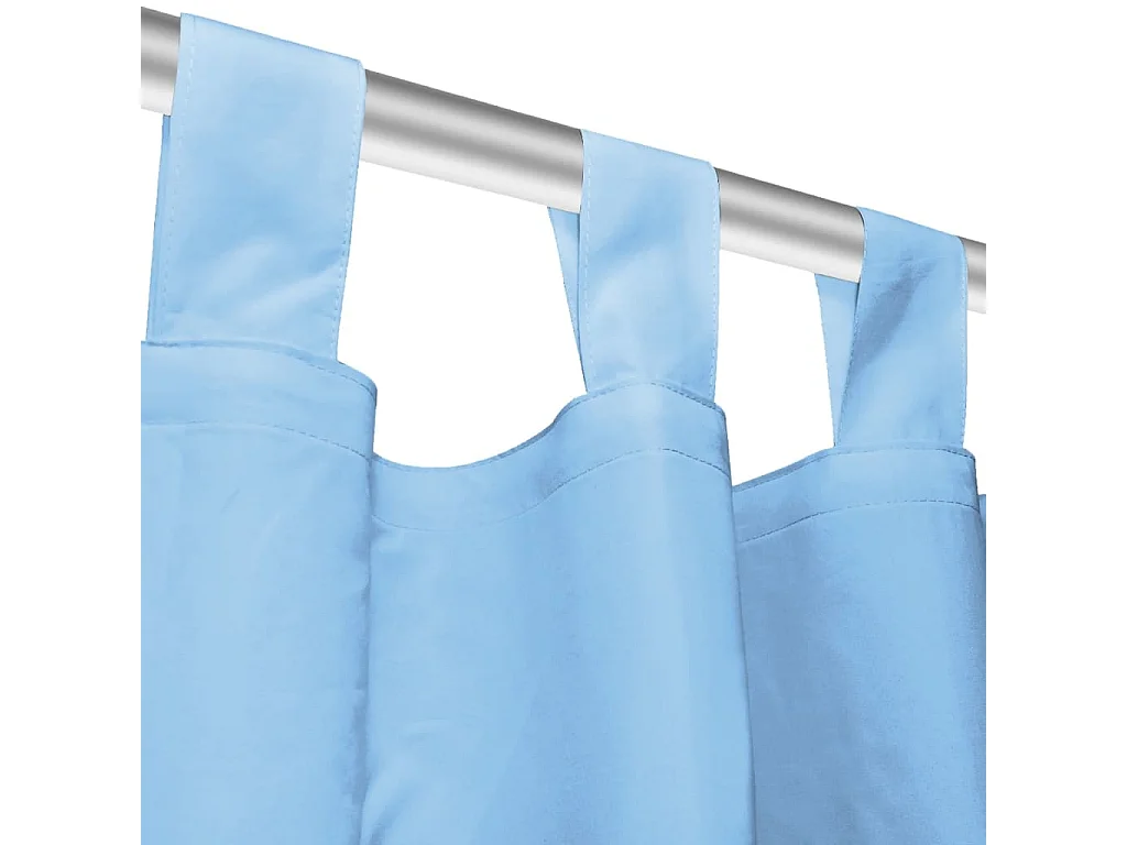 Rideau occultant avec boucles 2 pcs 140 x 225 cm Turquoise