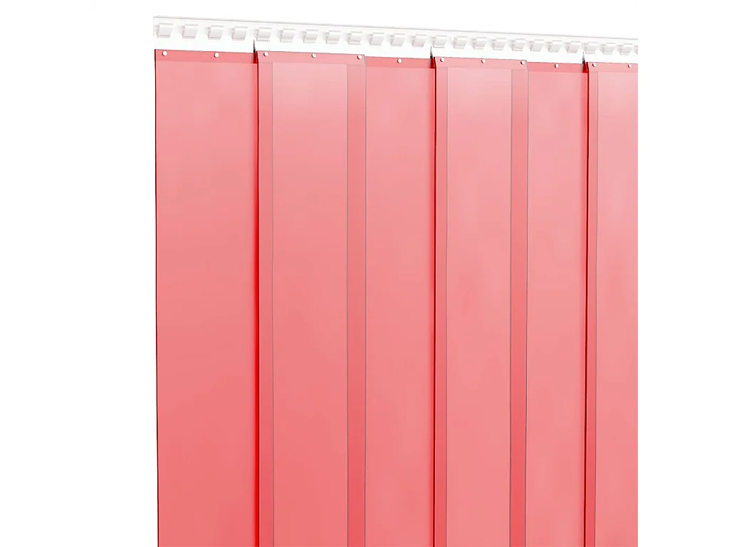 Cortina de porta vermelha 200 mmx1,6 mm 10 m PVC
