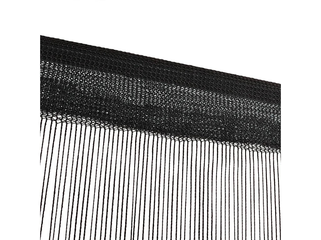 Cortina de hilo 2 piezas 100 x 250 cm Negro