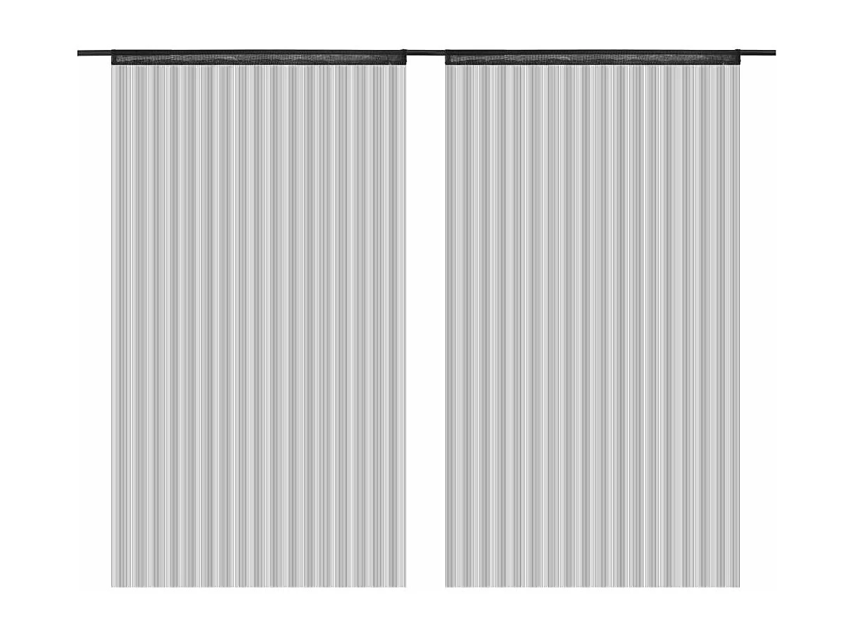 Rideau en fils 2 pcs 100 x 250 cm Noir