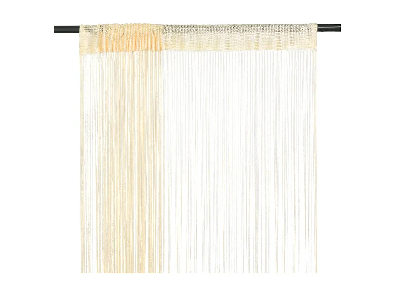 Cortina de hilo 2 piezas 100 x 250 cm Crema