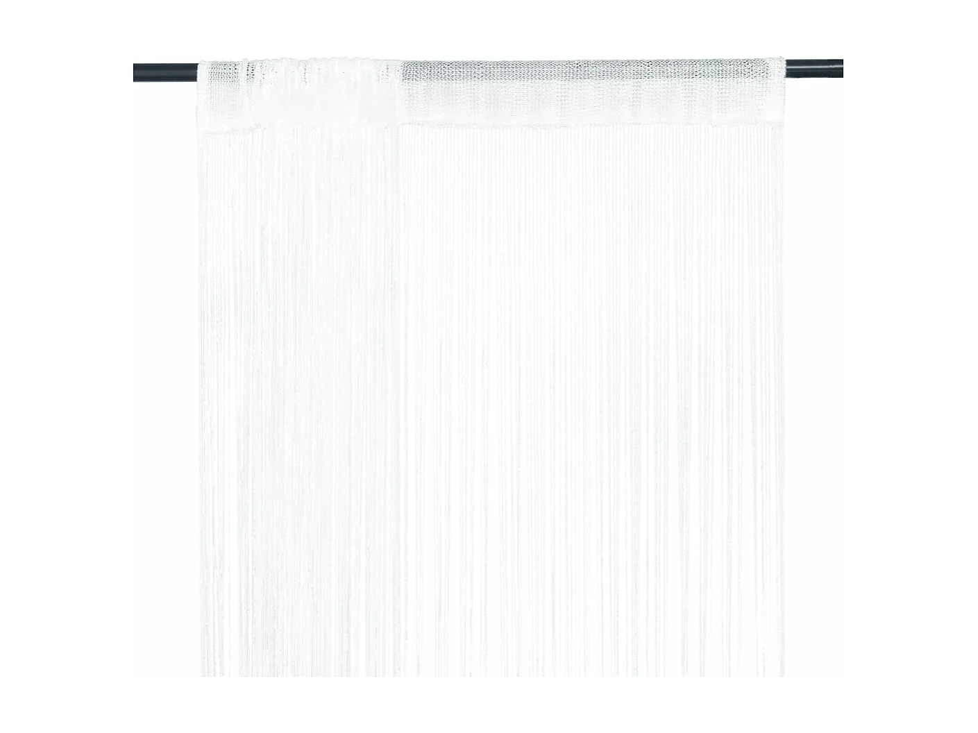 Tenda in filato 2 pz 100 x 250 cm Bianca