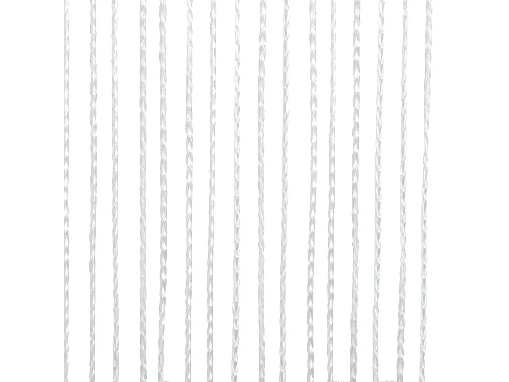 Tenda in filato 2 pz 100 x 250 cm Bianca