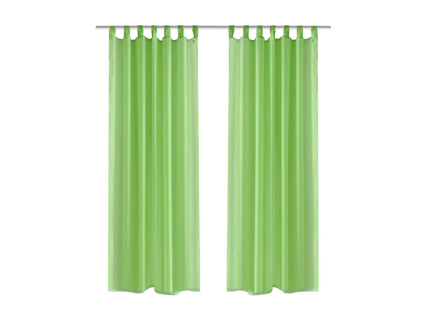 Tenda sottile Verde mela 140x225 cm 2 pz