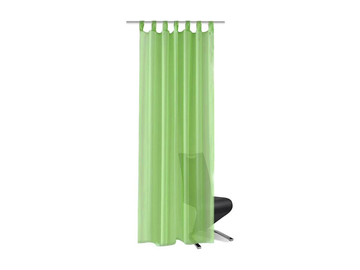 Tenda sottile Verde mela 140x225 cm 2 pz