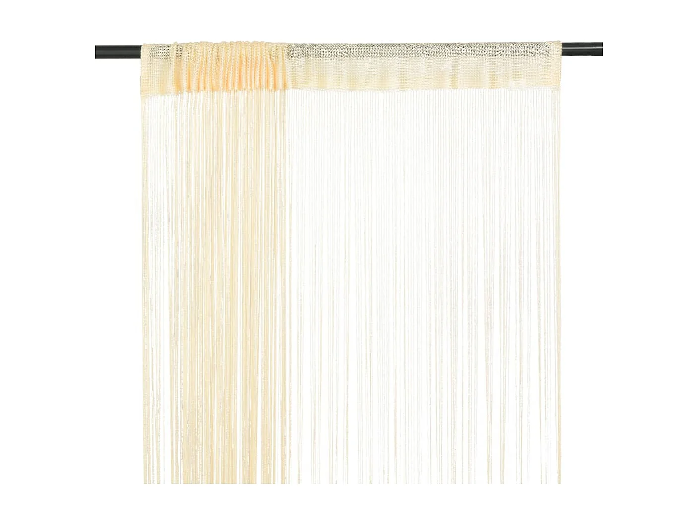 Tenda in filato 2 pz 140 x 250 cm Crema