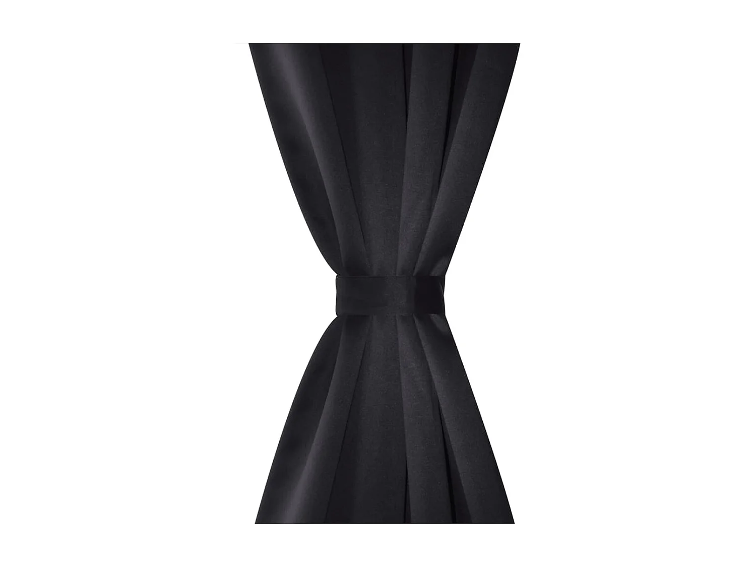 2 pcs Rideau Blackout Occultant Noir avec Œillets en métal 135x245cm