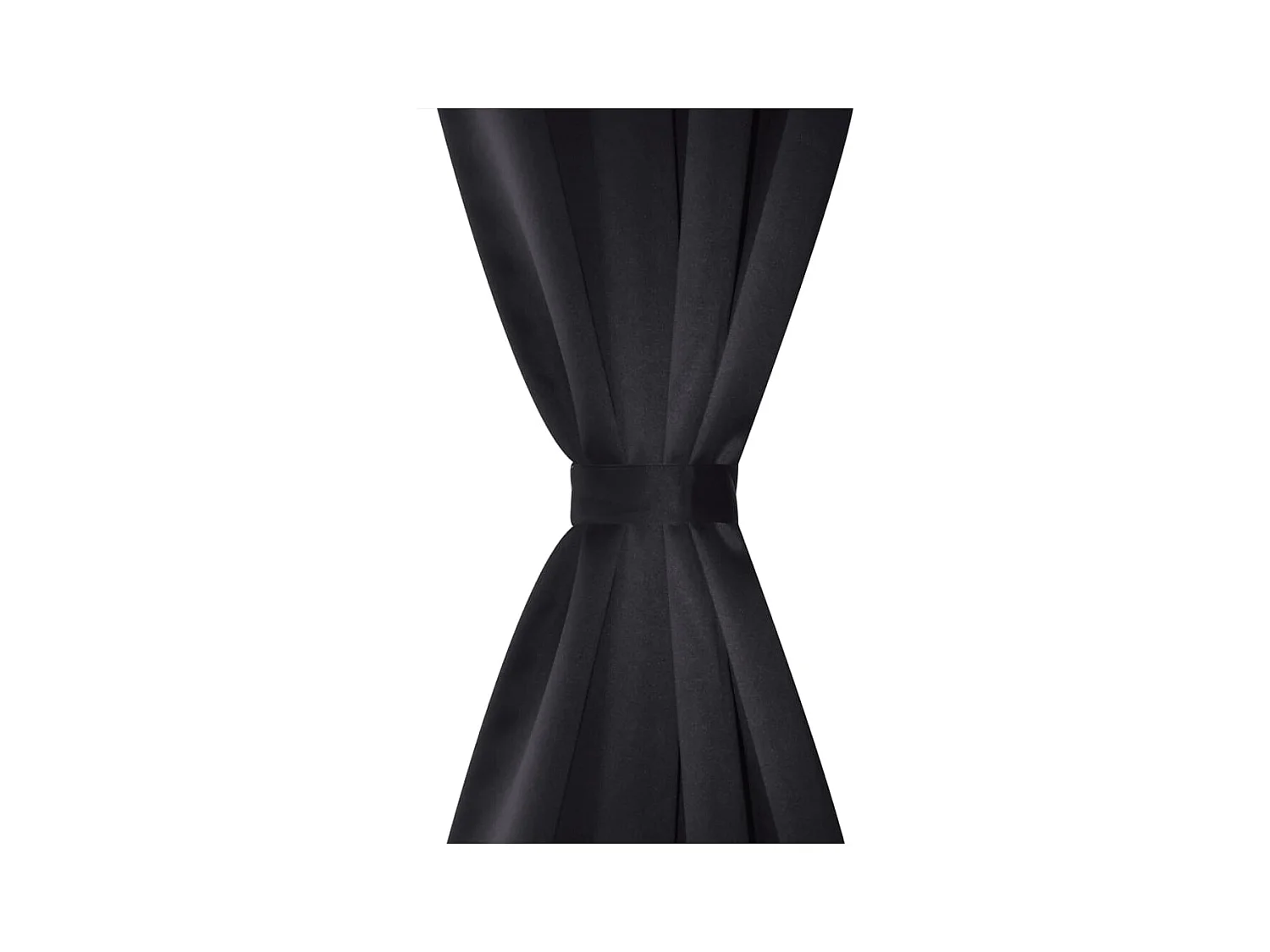 2 pcs Rideau Blackout Occultant Noir avec Œillets en métal 135x245cm