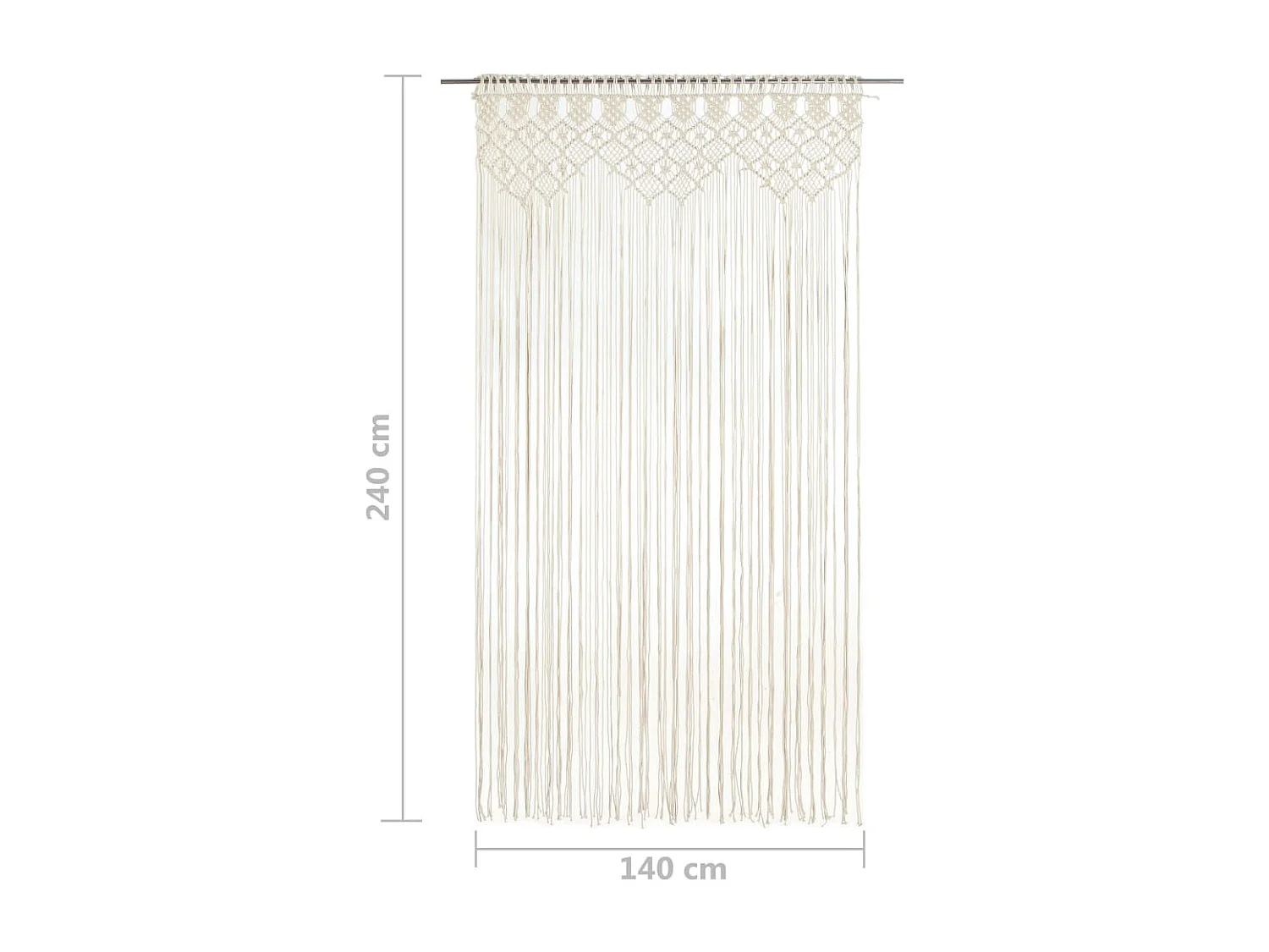 Tenda macramè 140x240 cm Cotone