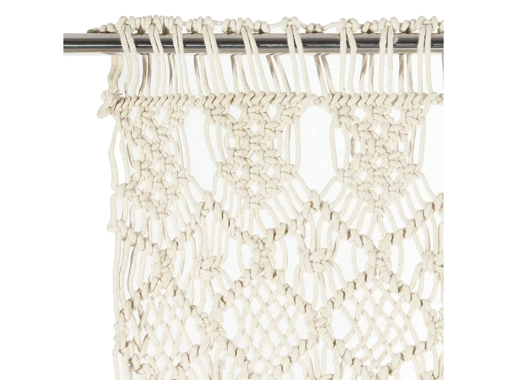 Rideau en macramé 140x240 cm Coton