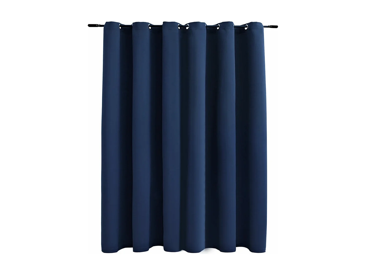 Rideau occultant avec anneaux en métal Bleu 290x245 cm
