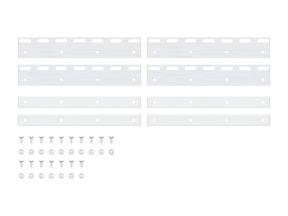 Placas de conexão 4 peças prata 28 cm aço inoxidável