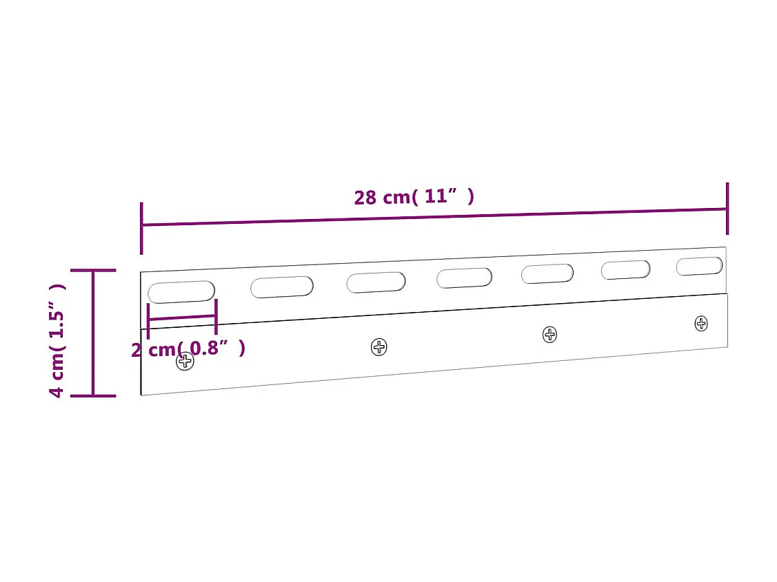 Plaques de connexion 4 pcs argenté 28 cm acier inoxydable