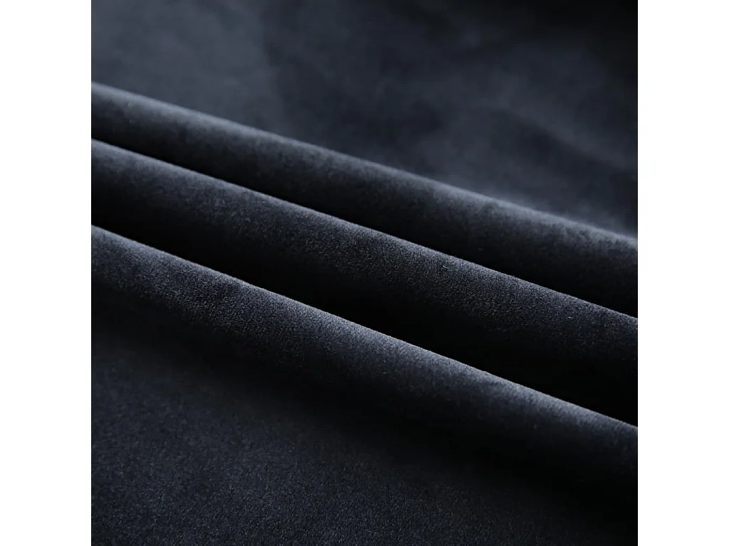 Tenda oscurante con ganci Velluto Nero 290x245 cm