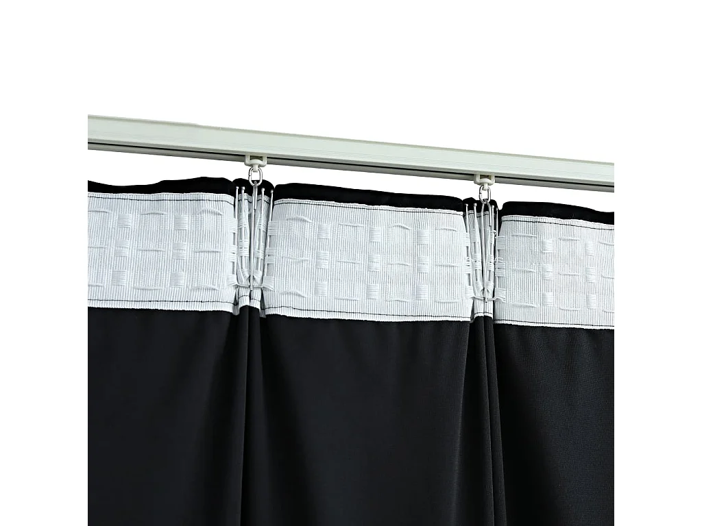 Tenda oscurante con ganci Velluto Nero 290x245 cm