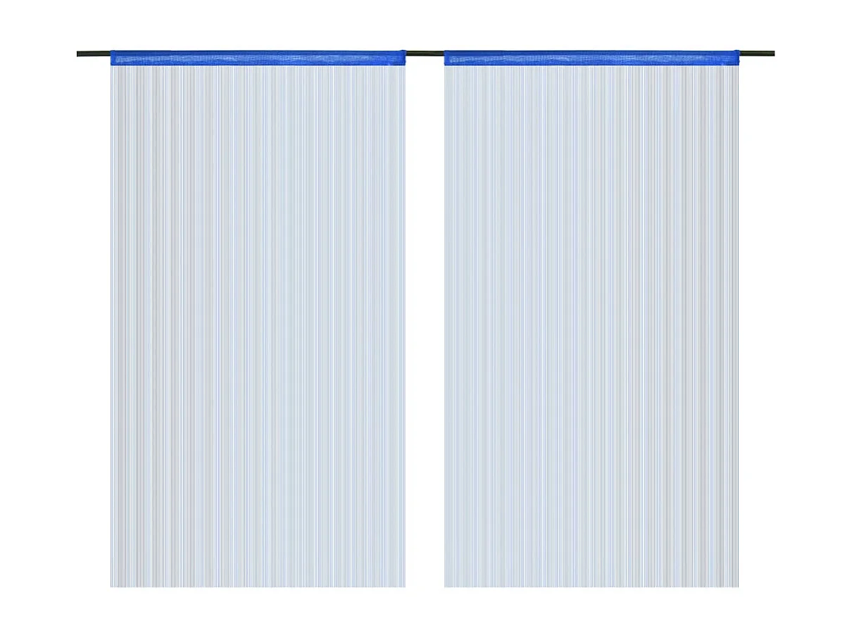 Garnvorhang 2 Stück 140 x 250 cm Blau