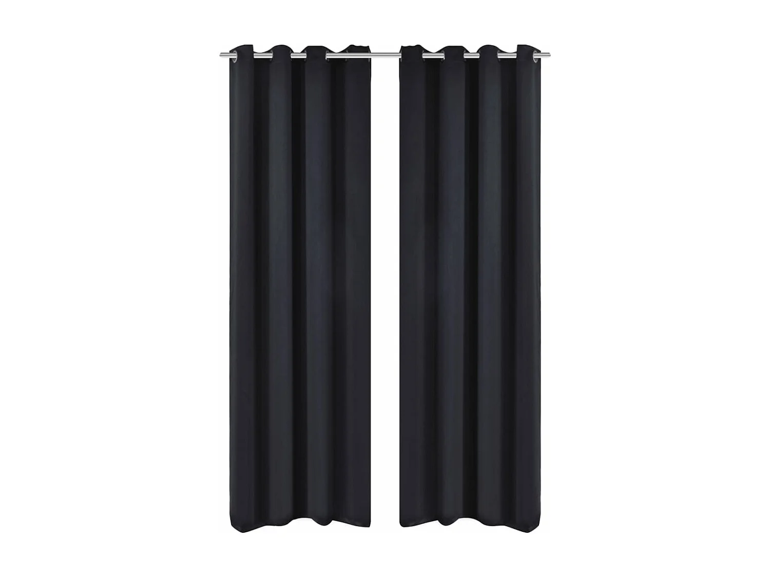 Cortina blackout com ilhós de metal 270 x 245 cm preto