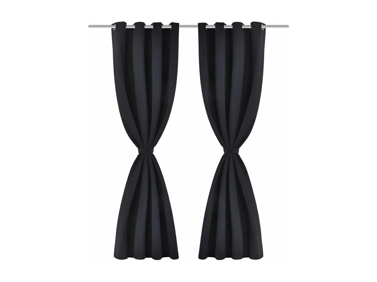 Cortina blackout com ilhós de metal 270 x 245 cm preto