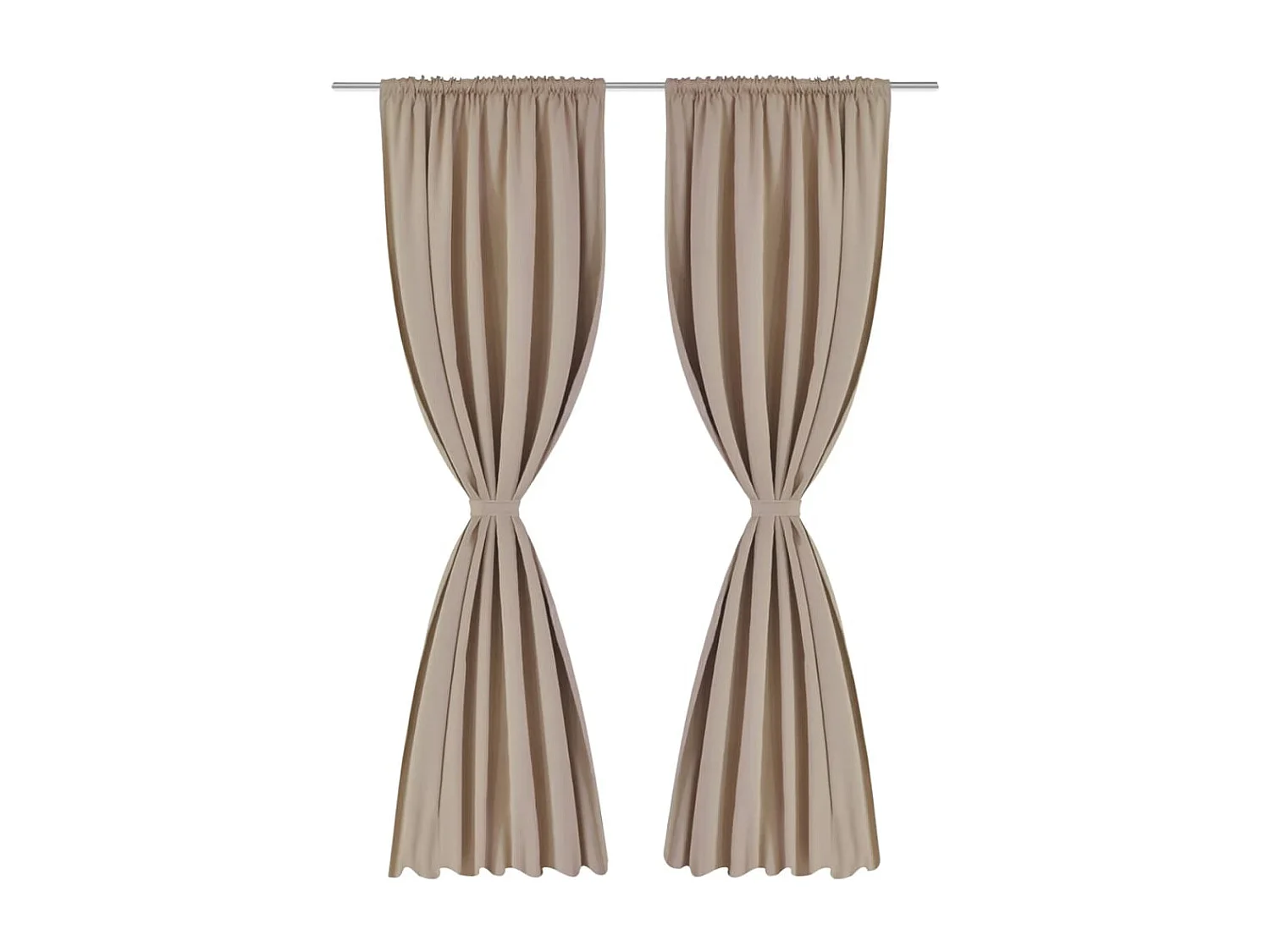 Cortinas blackout com fendas 2 peças creme 135 x 245 cm