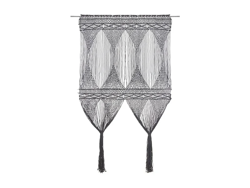 Tenda macramè Antracite 140x240 cm Cotone