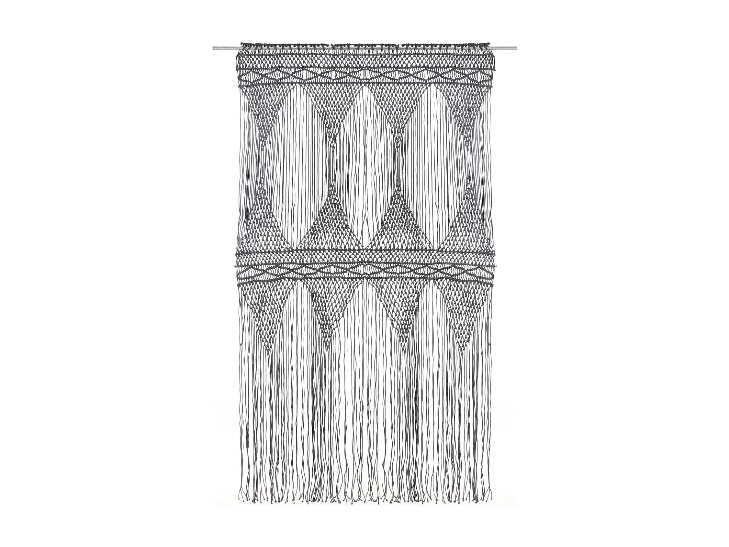 Tenda macramè Antracite 140x240 cm Cotone
