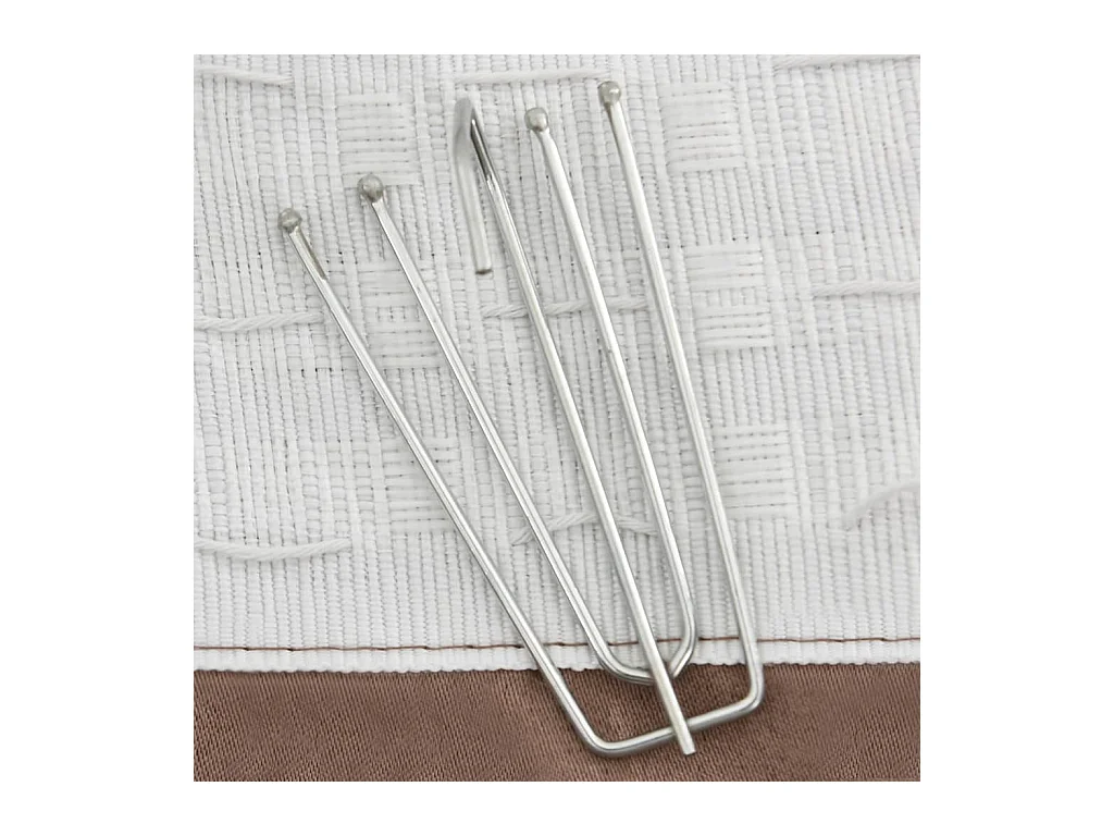 Rideaux occultants aspect lin et crochets 2 pcs Taupe 140x175cm